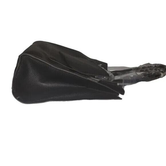 Tahari NWT Pebbled Shoulder Bag Wristlet Black Travel Tote Structured Elegant - Picture 12 of 14